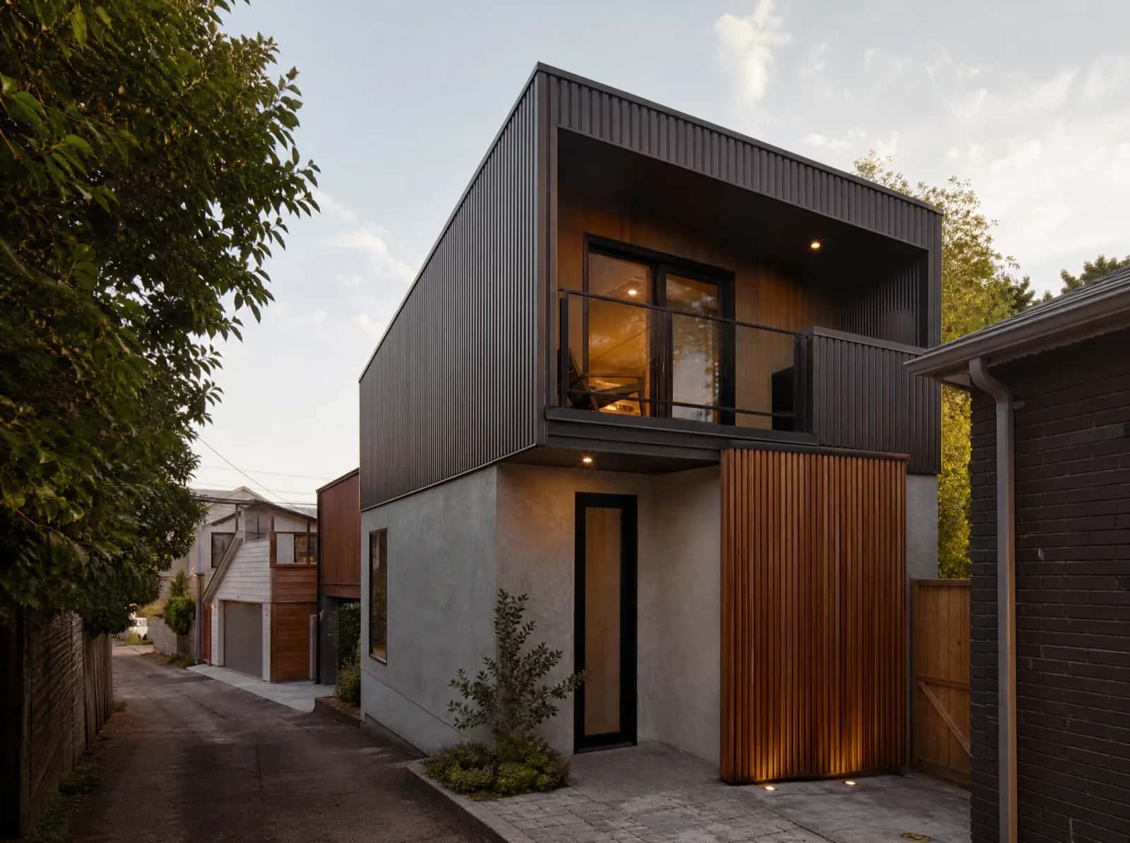 Contemporary custom-designed laneway house in Toronto, Ontario, Canada