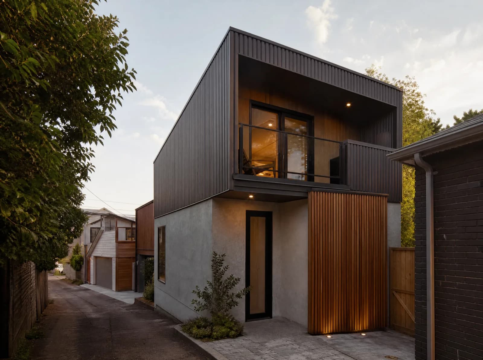 Contemporary custom-designed laneway house in Toronto, Ontario, Canada